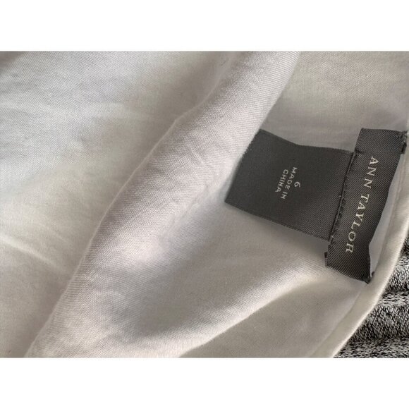 Ann Taylor white with silver sequin detail blouse size 6 - Picture 5 of 6